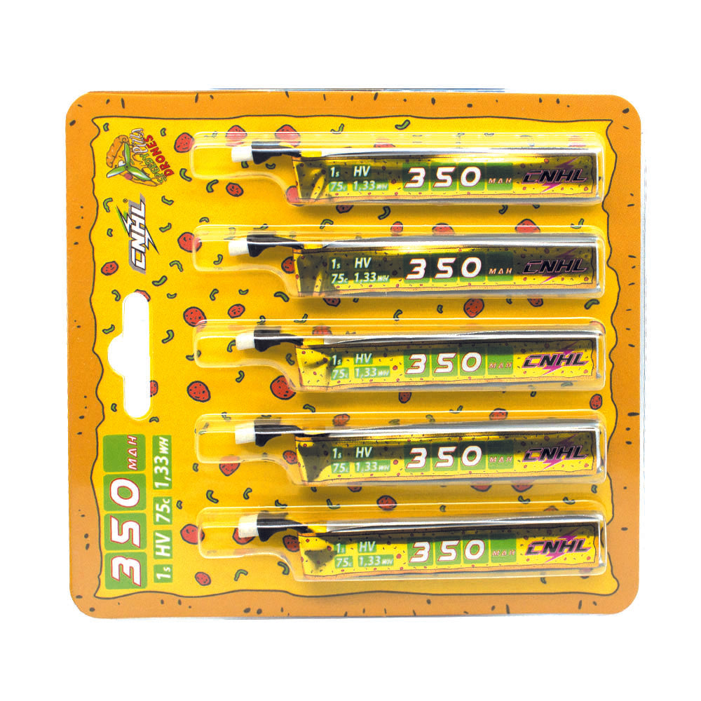 CNHL Pizza Series 350mAh 3.8V 1S 75C Lipo Battery with BT2.0 (5PCS/Packs)