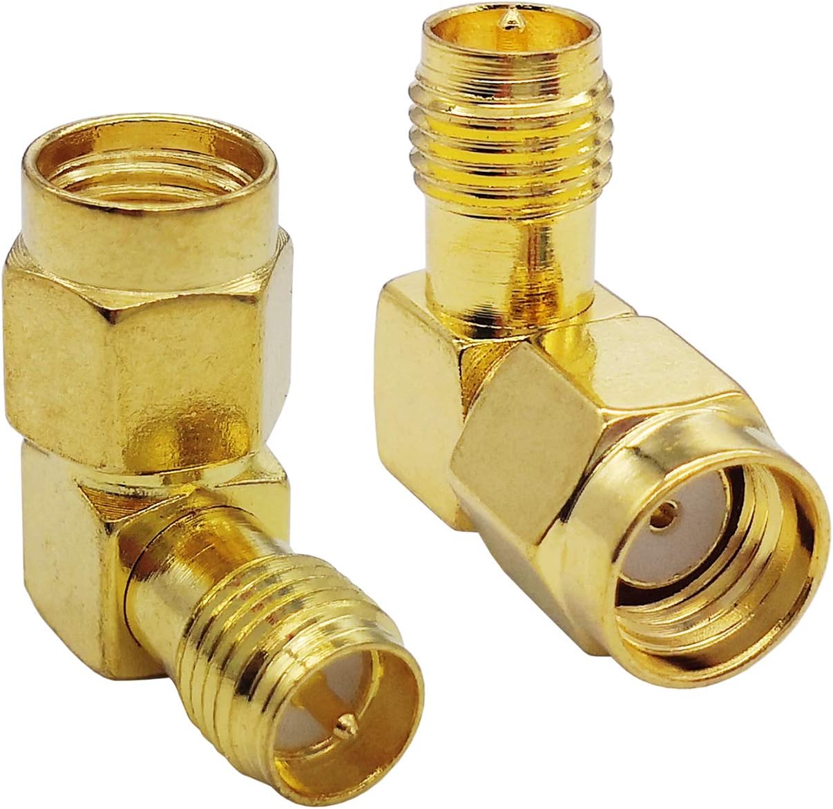 RP SMA Male to Female Right Angle RP-SMA 90 Degree RF Coaxial Connector Coax Adapter