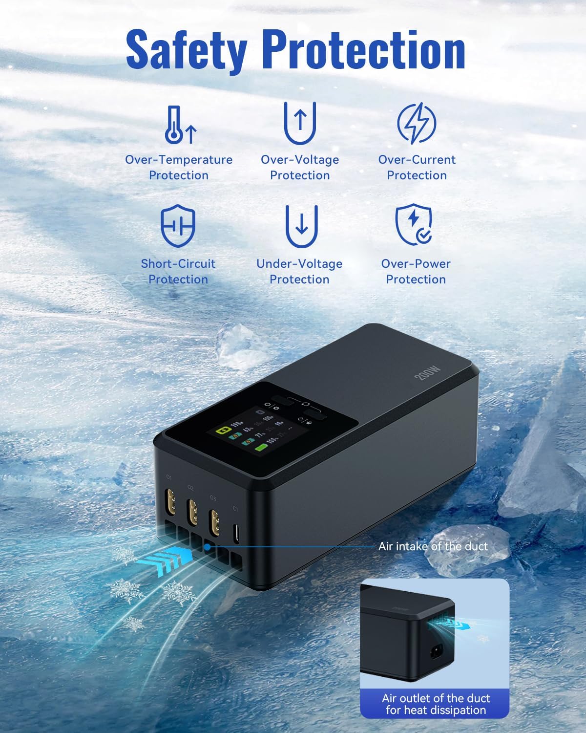 LKTOP 200W Matrice 4 Series Battery Charging Hub for DJI Matrice 4T/4E