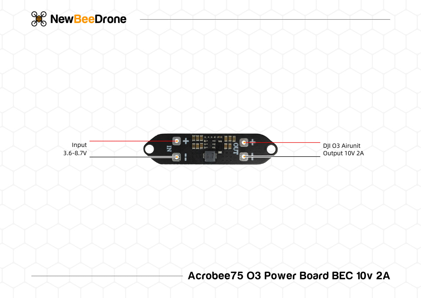 NewBeeDrone Acrobee75 HD O3 Power Board BEC 10V 2A