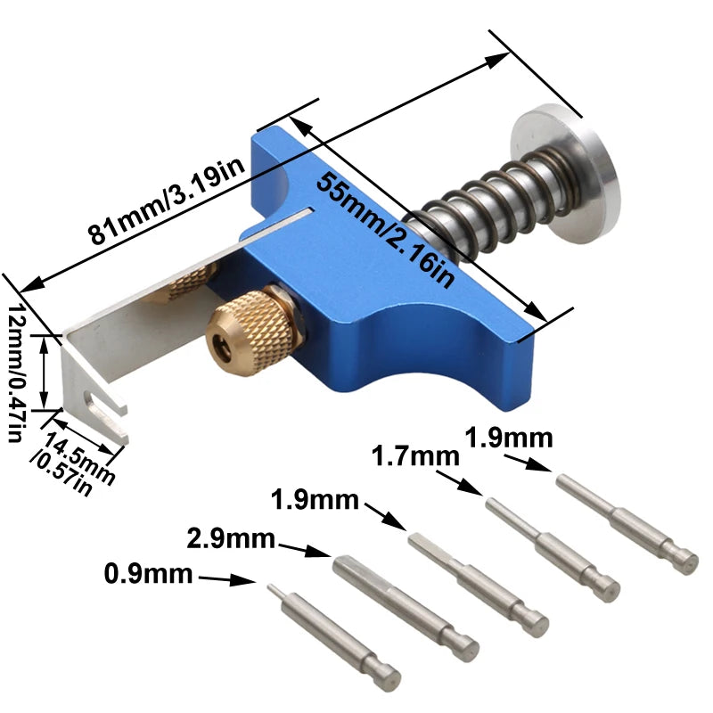 Whoop FPV Drone Propeller Remover with 2.9mm/1.9mm/1.7mm/0.9mm Ejector Pins