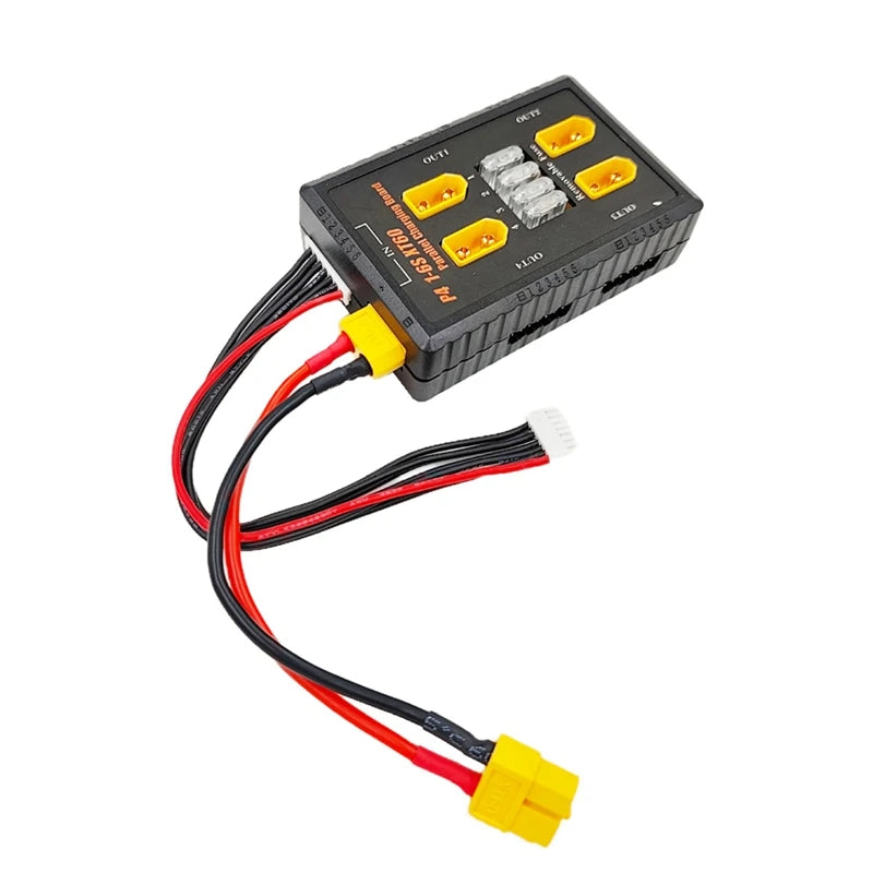 P4 1-6S XT60 Plug Parallel Charging Board Support 20A Input 4 Channels Output