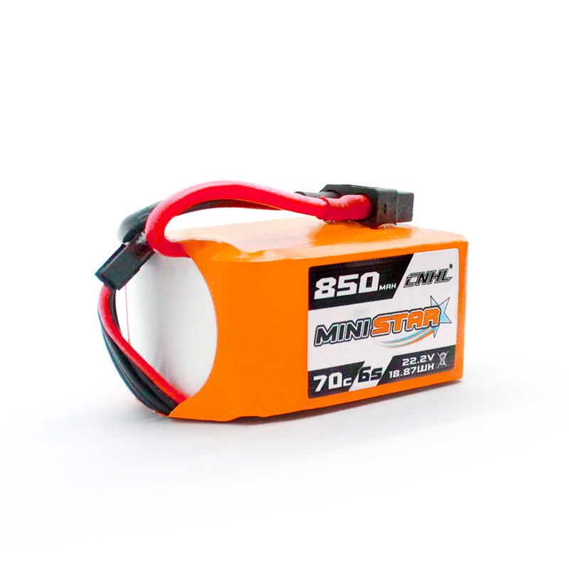 CNHL MiniStar 850mAh 22.2V 6S 70C Lipo Battery For FPV With XT60 Plug