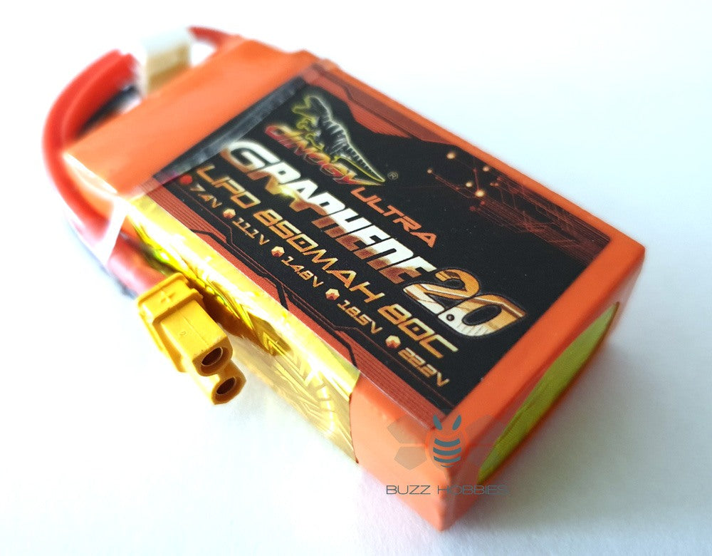 DINOGY GRAPHENE ULTRA 2.0 2S 7.4V 850MAH 80C LIPO XT30