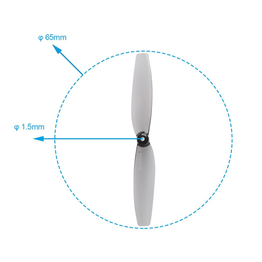 Gemfan 65mm 2-Blade Propellers (1.5mm Shaft)