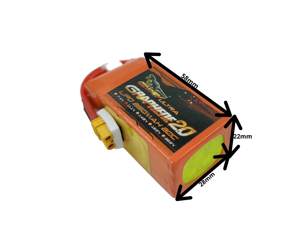 DINOGY GRAPHENE 2.0 850MAH 3S 80C LIPO BATTERY
