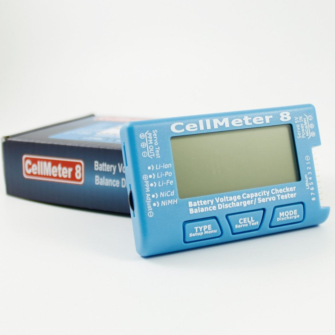 CellMeter 8 Multifunctional Digital Battery Capacity Servo Checker Tester 2S-8S