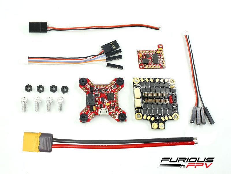 FuriousFPV combo FORTINI F4 Camera Control Edition + Piggy OSD V2 + ESC Hobbywing 4in1 40A