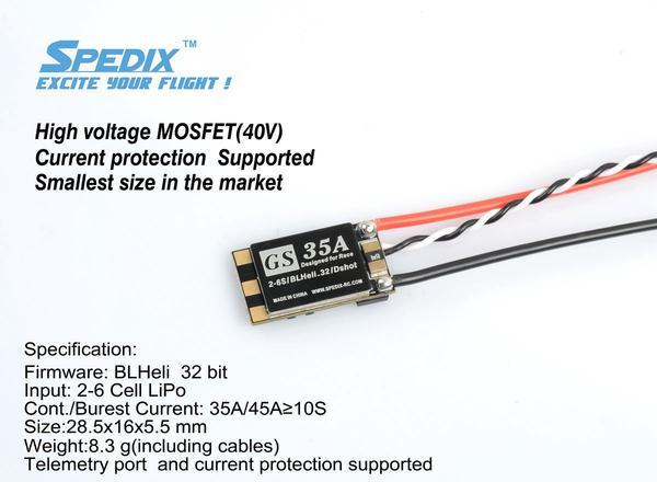Spedix GS35 35A 2-6S 32BIT Dshot 1200 ESC