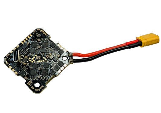 Electronic circuit board with connectors on a black background