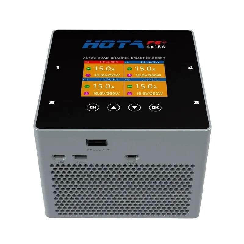 HOTA F6+ 1000W 60A 1-6S Quad Channel AC/DC Smart Charger