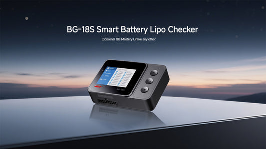 ISDT BG-18S Battery Meter, LCD Display Digital Battery Capacity Checker and Balancer for LiFe, LiPo, LiHv, ULiHv 12-18S