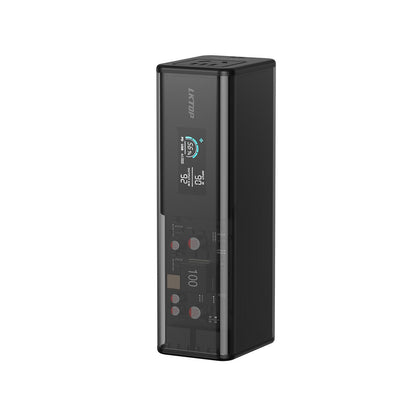 LKTOP POWER K1S 27000mAh Power Bank with AC Socket, 2 USB-A and 2 USB-C Port, 100W High Power，Built-in LED Lighting