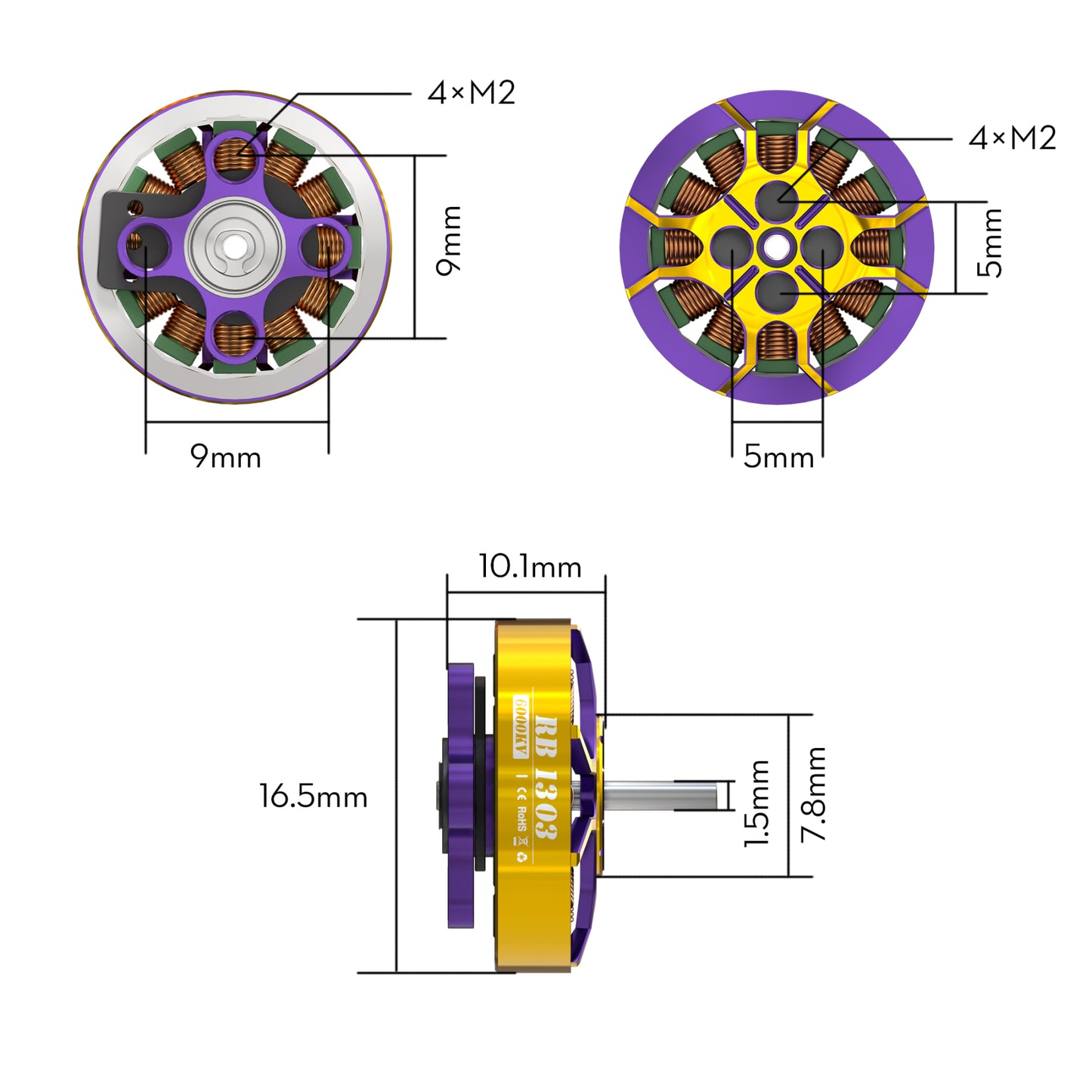 Flywoo ROBO 1303 motor package image