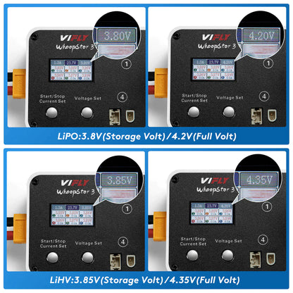 ViFly WhoopStor V3 1S Battery Charger Discharger LiPo LiHV BT2.0 PH2.0 WHITE