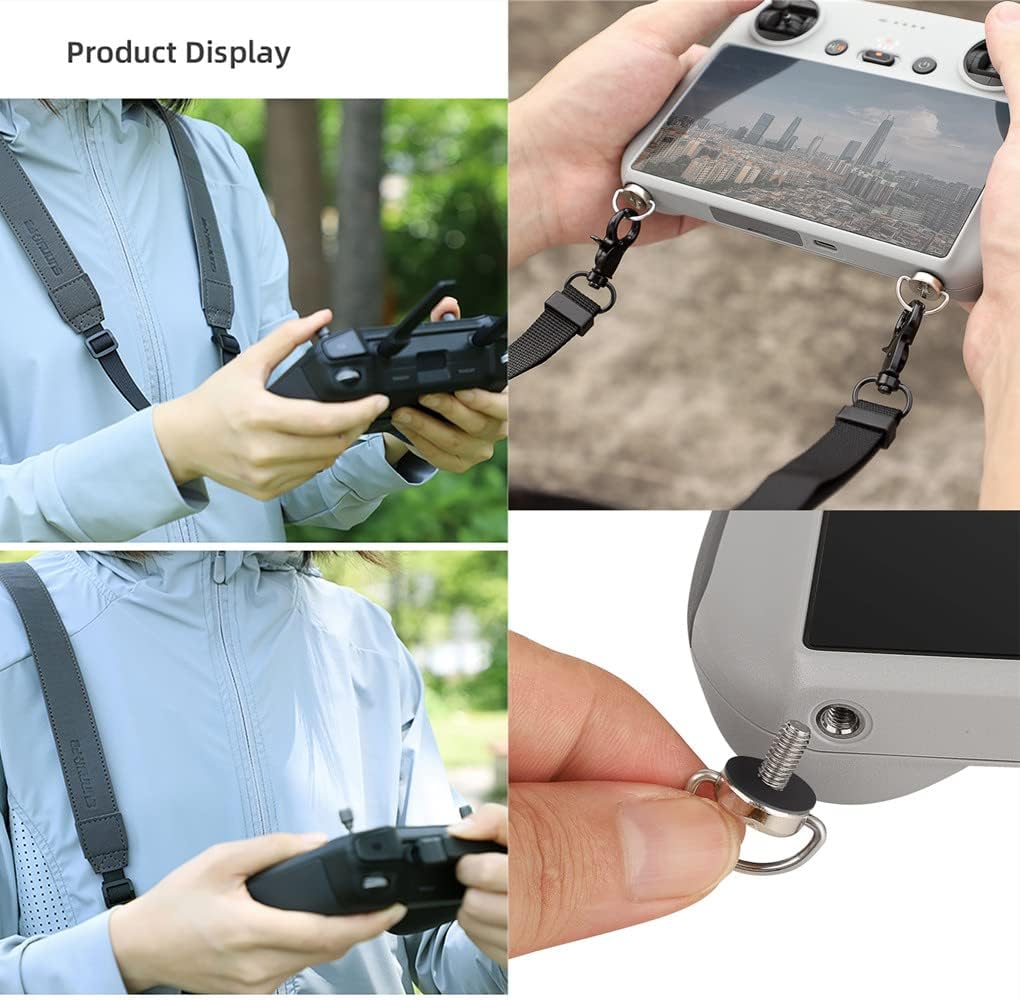 Mavic Mini 3 Pro Controller Accessories Shoulder Lanyard Neck Strap, PU RC Strap for DJI RC/RC PRO/RC2/DJI Smart Controller, Compatible with Mavic Mini 3 Pro