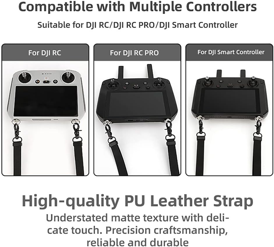 Mavic Mini 3 Pro Controller Accessories Shoulder Lanyard Neck Strap, PU RC Strap for DJI RC/RC PRO/RC2/DJI Smart Controller, Compatible with Mavic Mini 3 Pro