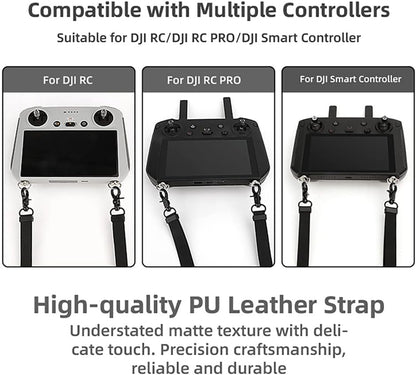 Mavic Mini 3 Pro Controller Accessories Shoulder Lanyard Neck Strap, PU RC Strap for DJI RC/RC PRO/RC2/DJI Smart Controller, Compatible with Mavic Mini 3 Pro