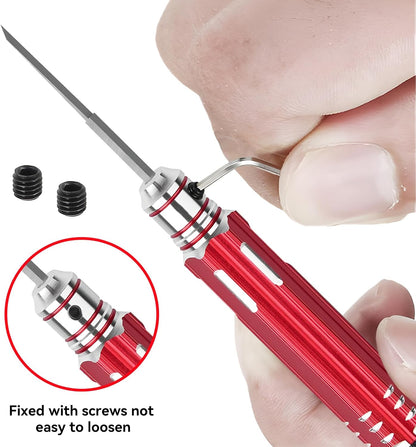 7 In 1 Prime Model Scriber with 7 Blades Gundam Resin Carved Scribe Line Cutting Tool Chisel (0.1/0.2/0.4/0.6/0.8/1.0/2.0mm) Black