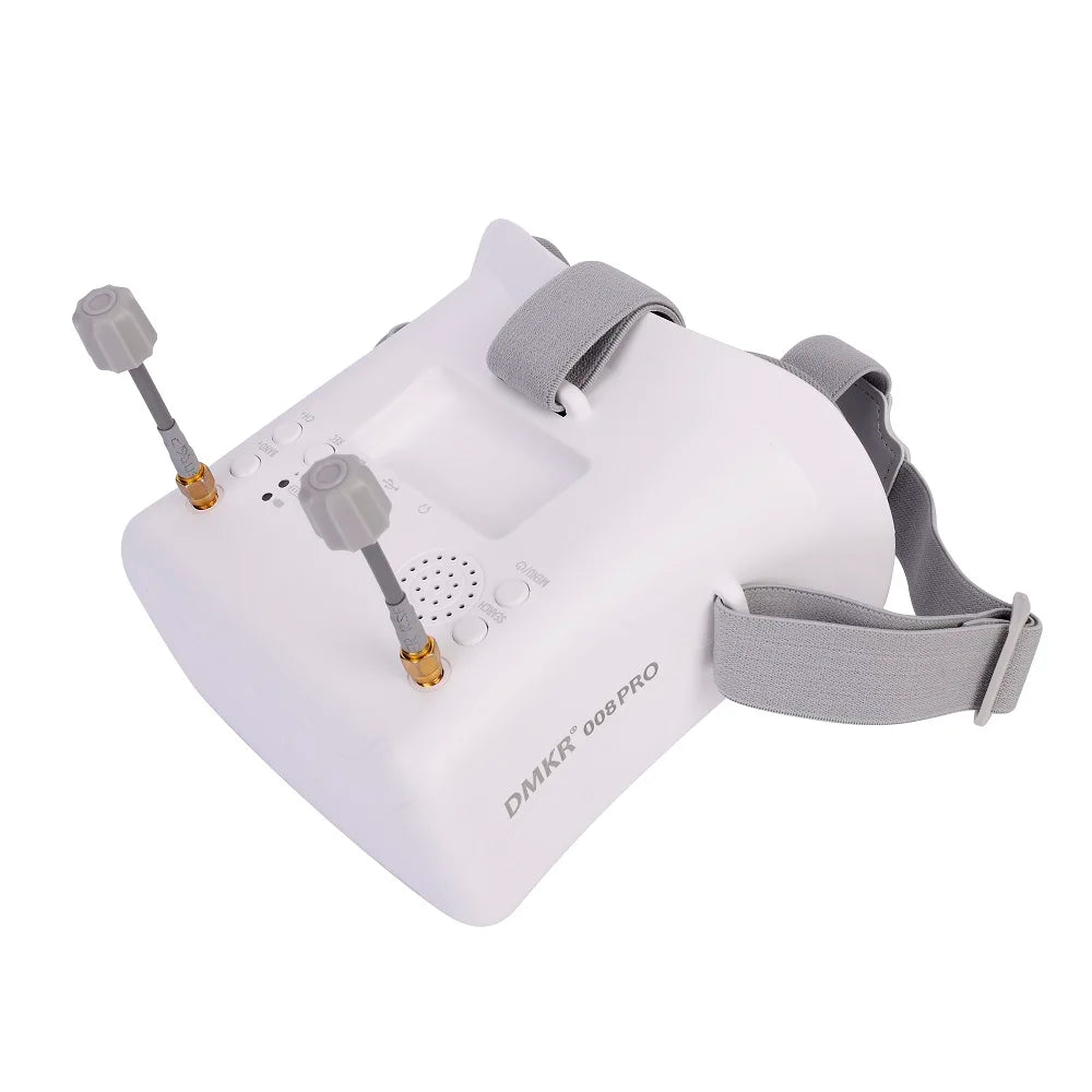 DMKR 008D PRO White FPV Goggle with DVR 5.8GHz 40ch Receiver 3.7V/2000mAh Battery 4.3 inch HD LCD