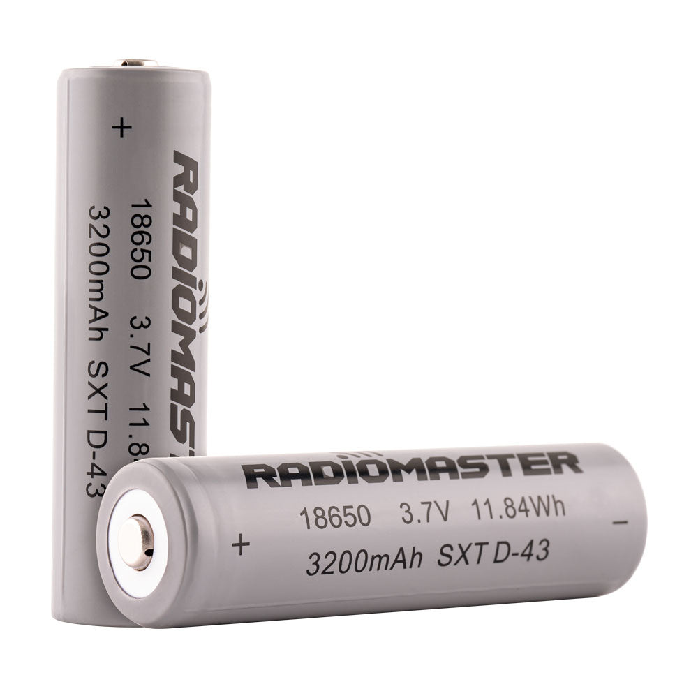 18650 3200mAh 3.7V Battery (2pcs) for TX16S / Boxer / TX12/ Pocket / MT12 Radios