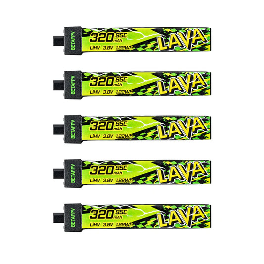 BetaFPV LAVA II 1S 320mAh 95C LiHV Battery BT2.0 5PCS
