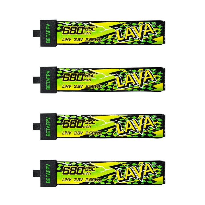 BetaFPV LAVA II 1S 680mAh 95C LiHV Battery BT2.0 4PCS
