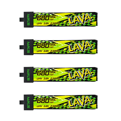BetaFPV LAVA II 1S 680mAh 95C LiHV Battery BT2.0 4PCS