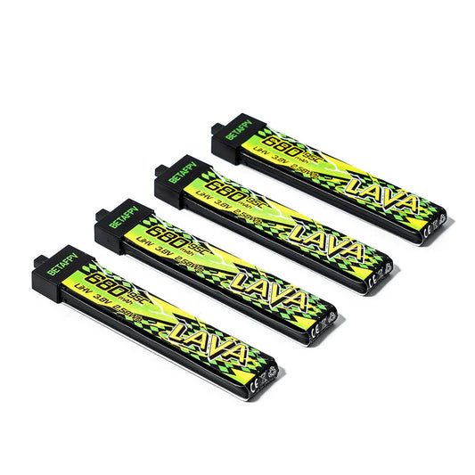 BetaFPV LAVA II 1S 680mAh 95C LiHV Battery BT2.0 4PCS