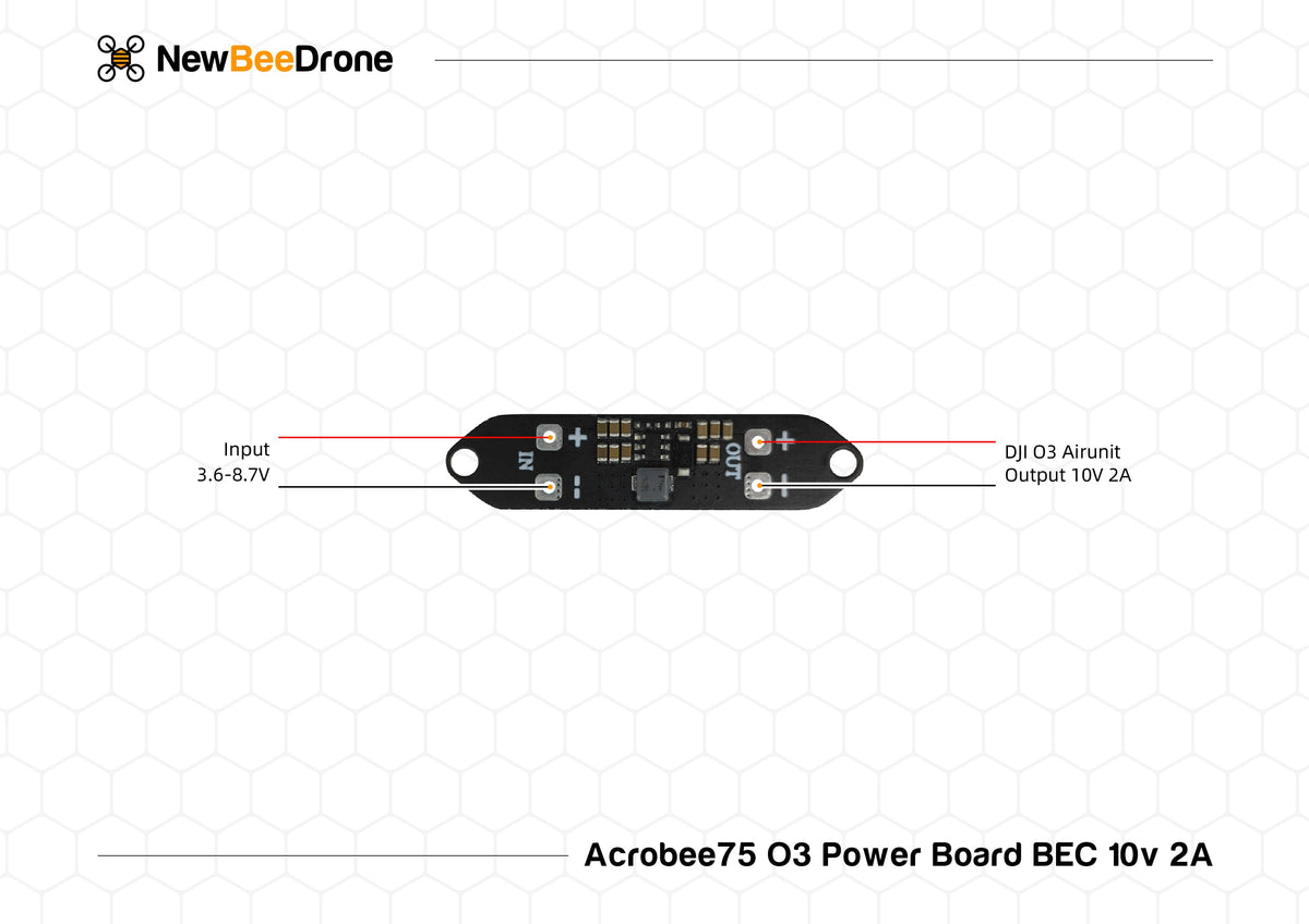 NewBeeDrone Acrobee75 HD O3 Power Board BEC 10V 2A