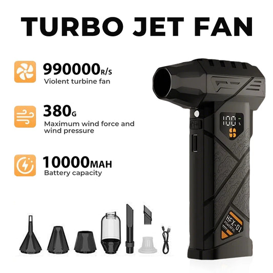 HFX-01 Violent Fan Turbo Air Blower Power Bank Function Compressed Air Duster / Vac