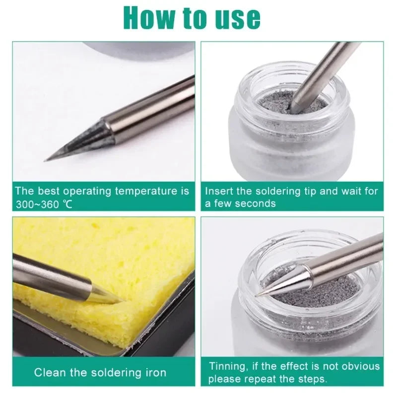 Soldering Iron Head Repairing Agent Removing Oxidation Cleaning Cream Activator Welding Iron Tip Cleaner Lead Free 26g