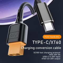 XT60 Type-C Adapter USB-C Male to XT60 Charging Cable