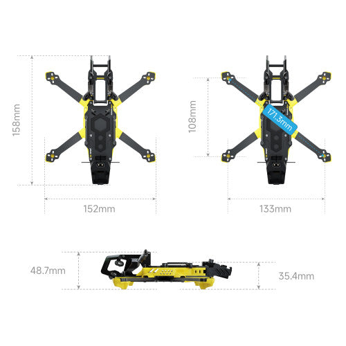 SpeedyBee Master3X Modular Frame 3-3.6 Inch FPV Racing Drone Freestyle Frame
