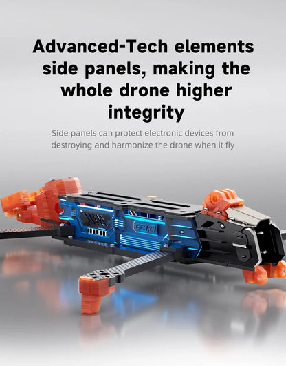 GEPRC GEP-MOZ7 V2 Frame 7.5-inch Long-range Frame Designed for the O4 Air Unit Pro HD VTX and Supports 8-inch Propellers