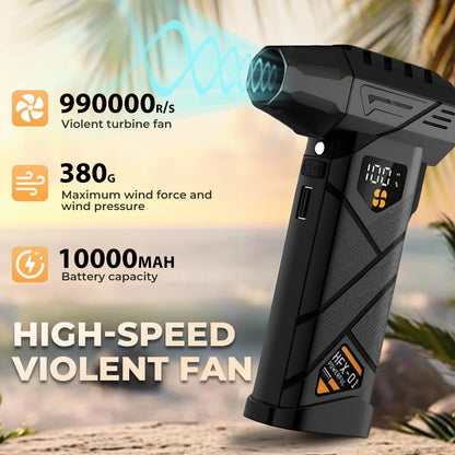 HFX-01 Violent Fan Turbo Air Blower Power Bank Function Compressed Air Duster / Vac