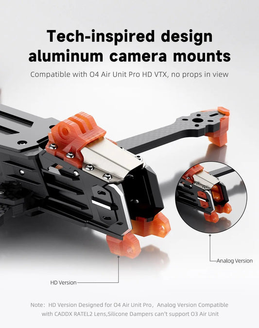 GEPRC GEP - MOZ7 V2 Frame 7.5 - inch Long - range Frame Designed for the O4 Air Unit Pro HD VTX and Supports 8 - inch Propellers - Buzz Fpv