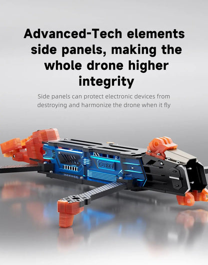 GEPRC GEP - MOZ7 V2 Frame 7.5 - inch Long - range Frame Designed for the O4 Air Unit Pro HD VTX and Supports 8 - inch Propellers - Buzz Fpv
