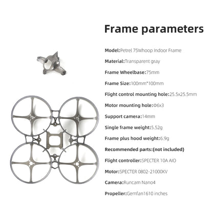 HGLRC Petrel 75Whoop V2 1S Ultra-light Indoor Frame