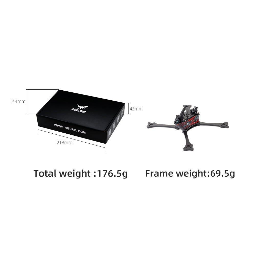 HGLRC Wind5 Lite V2 Frame Kit for racing