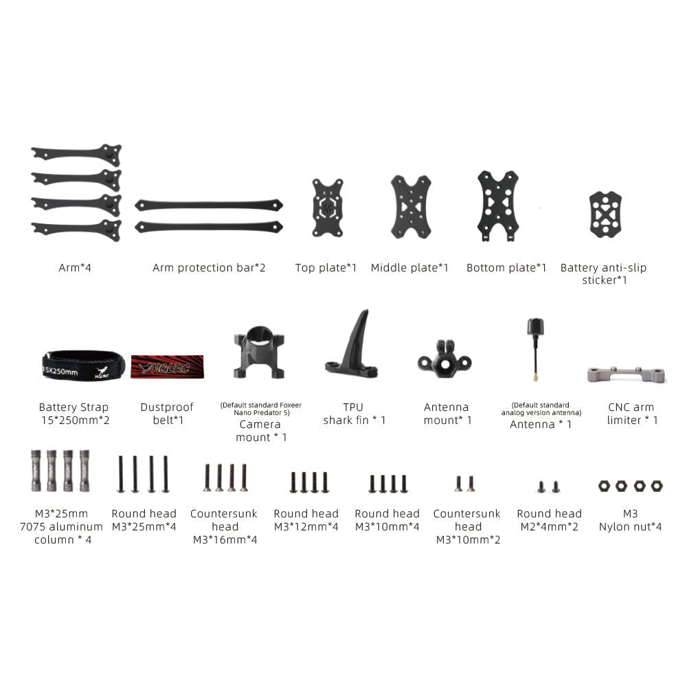 HGLRC Wind5 Lite V2 Frame Kit for racing