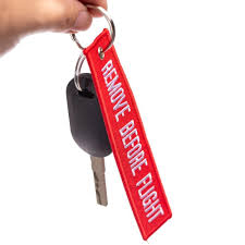 Remove Before Flight Safety Tag and Keyring