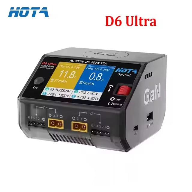 HOTA D6 ULTRA GaN Charger AC300W DC650W 15A Wireless Charging