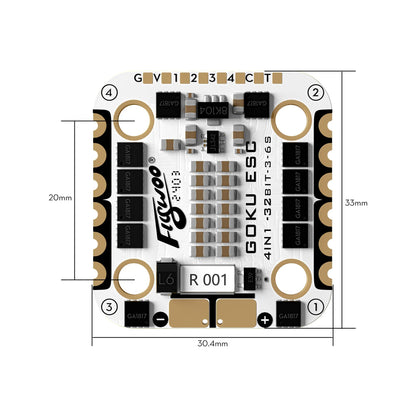 GOKU F722 Pro Mini V2 45A 32Bit AM32 128K 20X20 Stack