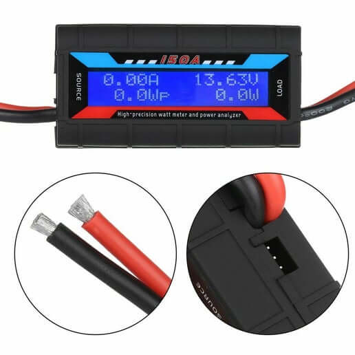 150A Digital LCD Amp Watt Meter Power Analyser RC Solar Caravan