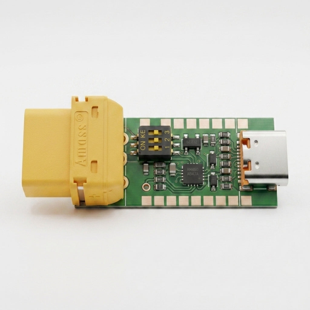 USB Type-C to XT60 Power Module (PD Fast Charge, Adjustable 5–28V Output)