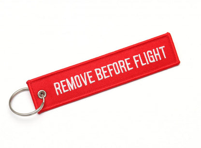 Remove Before Flight Safety Tag and Keyring