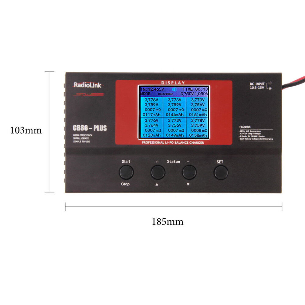 Radiolink Balance Charger CB86 Plus For 8pcs 2-6s RC Lipo Battery