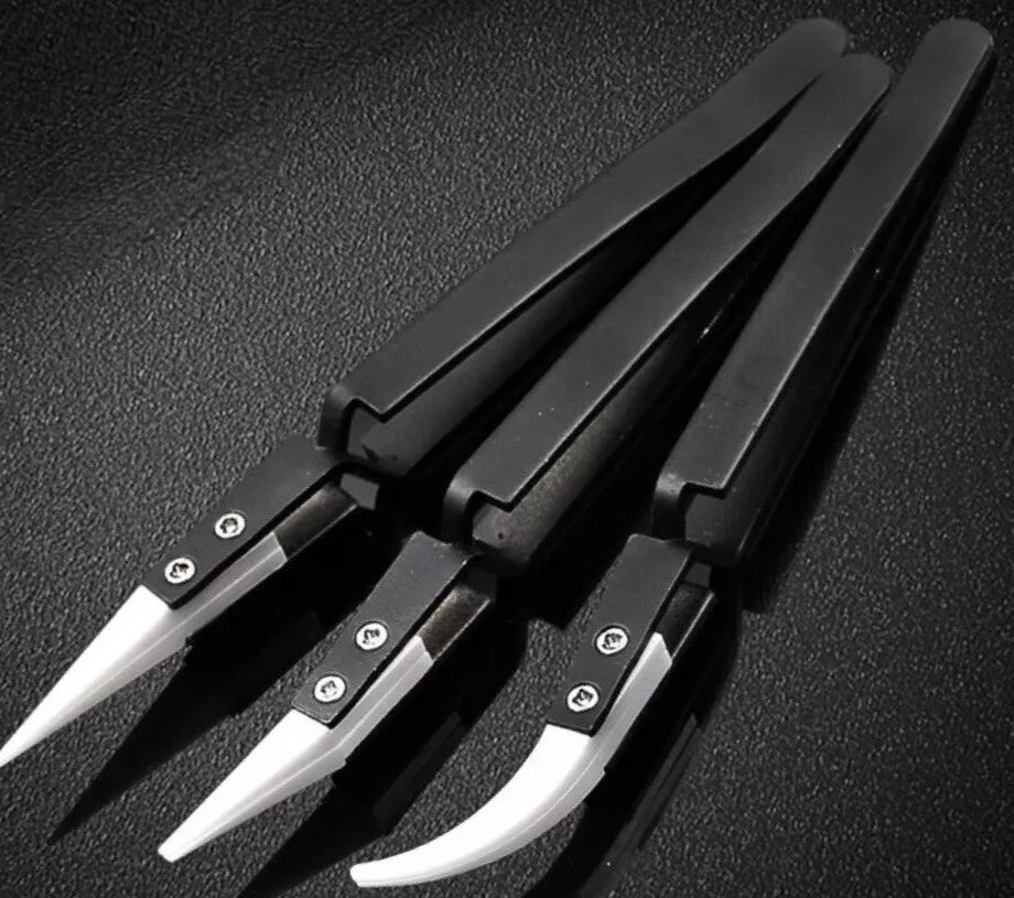Yuly 3X Safe Anti-static Steel Maintenance Tweezer Straight Repair Tool Set Electric Yuly 3X Safe Anti-static Steel Maintenance Tweezer Straight Repair Tool Set Electric