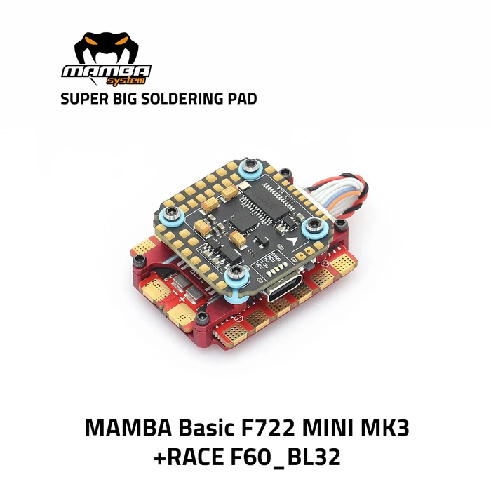 DIATONE MAMBA RACE F722 MINI MK3 60A 3-6S 32BIT FLIGHT CONTROLLER STACK 20*20MM/M2